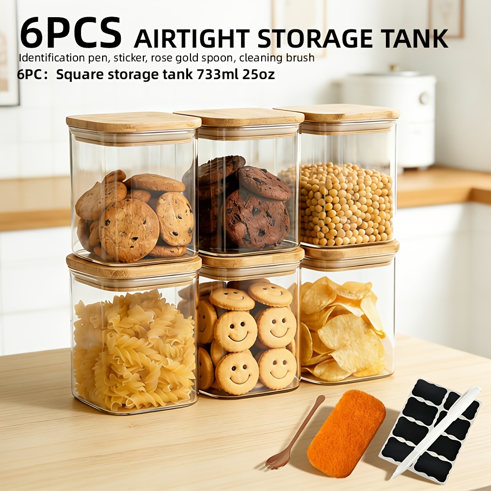 Coffee Equipment Stores - 6/9pcs Set of Glass Storage Jars,