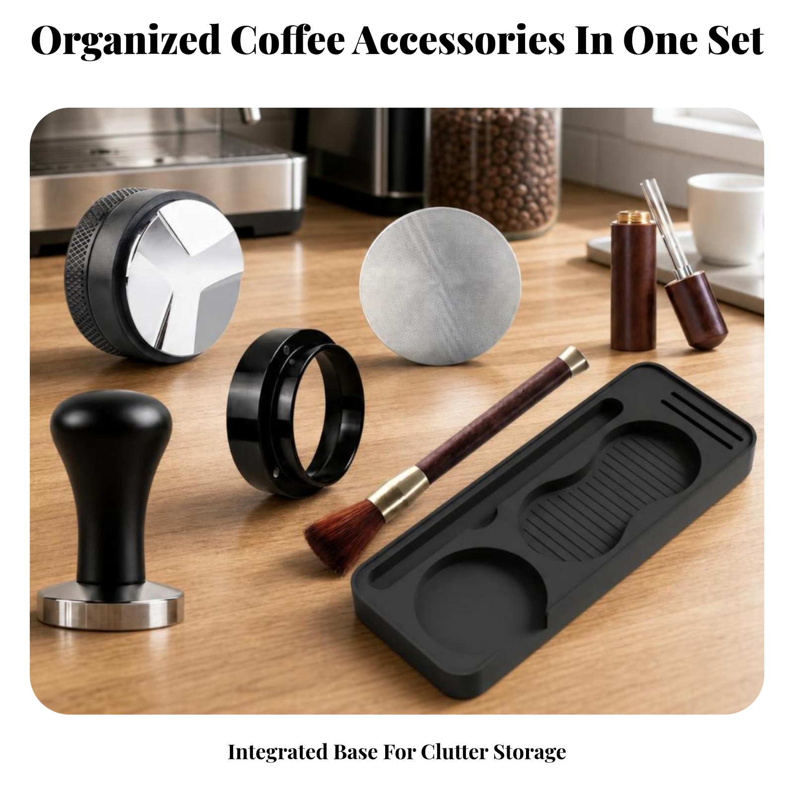 7 Pieces Portafilter Set Matte - Espresso Tamper Set のレビューと価格