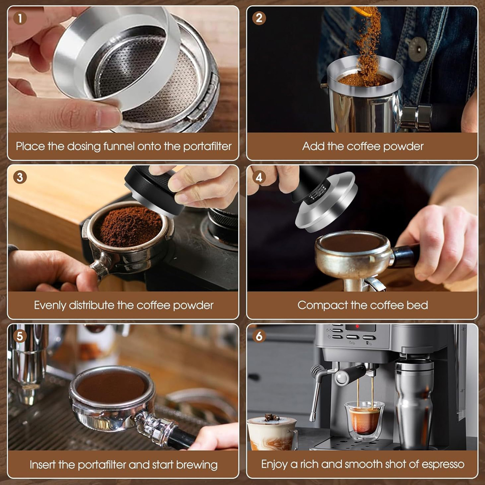 Coffee Distributor 58mm 53mm 5 - Espresso Tamper Set のレビューと価格