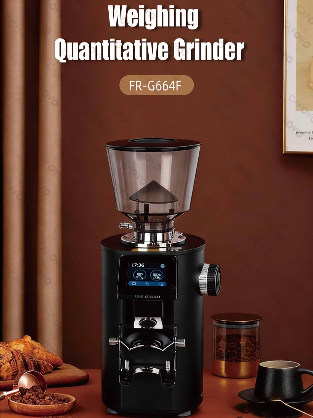 CAFOVO G664F Professional Weig - Coffee Grinder Burr Flat のレビューと価格