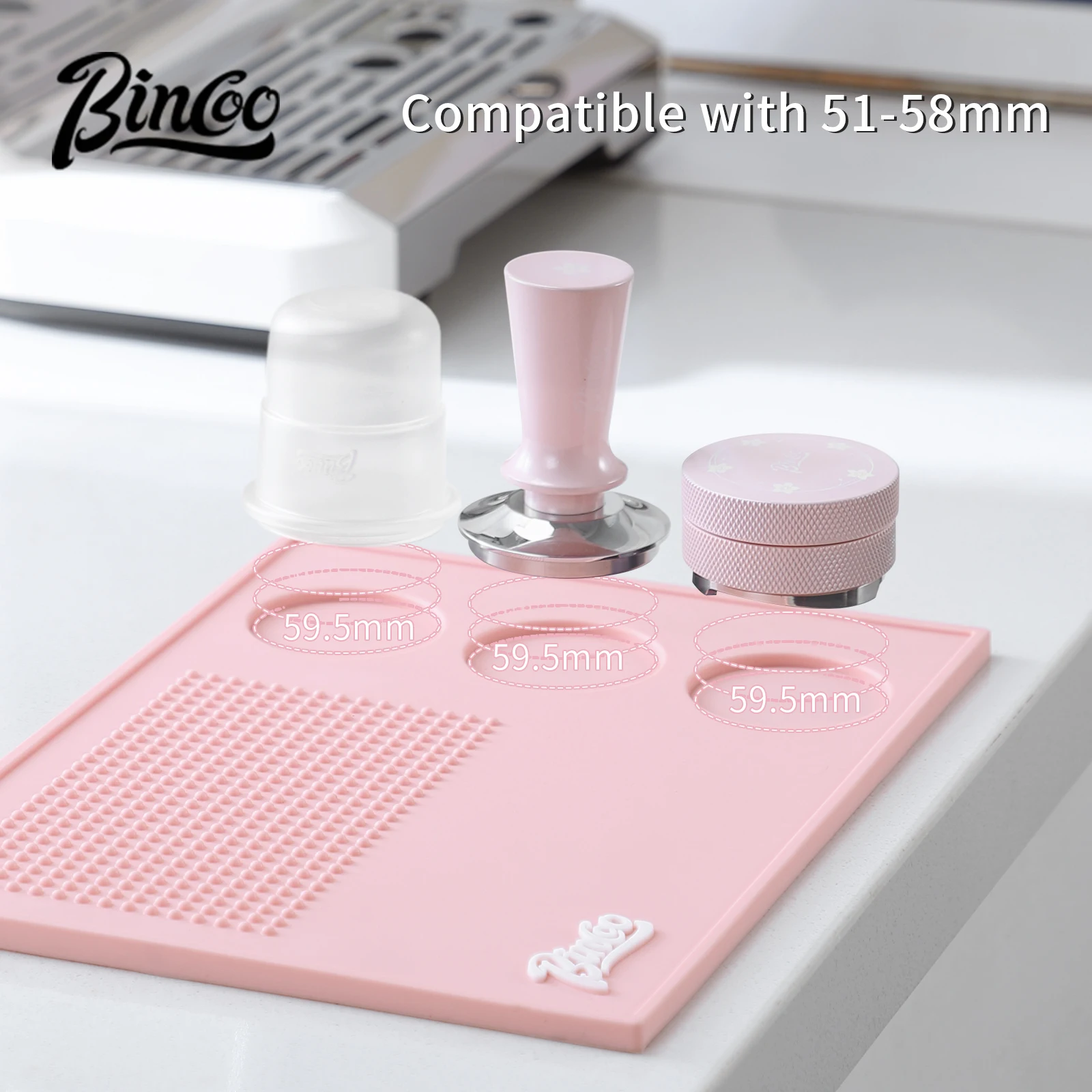 Bincoo Pink Espresso 51mm-58mm - Espresso Tamper Set のレビューと価格